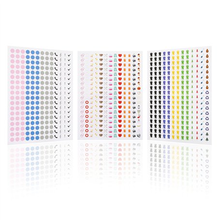 CraftWerk Lot de 702 autocollants pour calendrier mural - Enlèvement des ordures