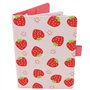 Protège Carnet De Santé Pour Bébé – Motif Fraises – Format A5 15x21 cm – Rabats Pour Ranger Les Ordonnances