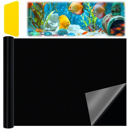 MINISOISO 2 Pcs Fond d'aquarium Noir