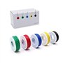 Treedix Kit de fils électroniques 30 AWG - Kit de fil de crochet - Fil électrique de 30 mètres - Câble d'enroulement en cuivre é