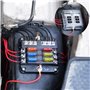 UMISKY 6 Voies Standard Boîte à Fusibles Titulaire avec Lame Indicateur LED pour Bateau de Voiture Marine, 6 circuits indépendan