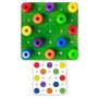 Tuddler Pegs Educational Board: Ensemble de Chevilles empilables de Couleur vive/Jouet éducatif Montessori pour Enfants + Carte
