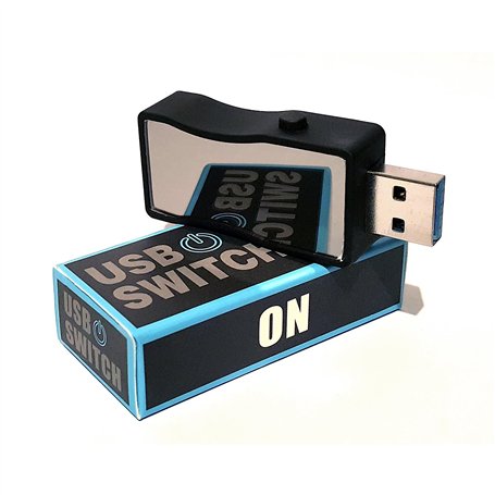 Interrupteur USB Marche / Arrêt - Commutateur pour USB 3.0 & 2.0 - Adaptateur Switch On / Off pour l'ordinateur etc. - HmbG 1401