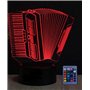 HPBN8 Ltd Illusion 3D Accordéon LED Lampes Art Déco Lampe lumières LED Décoration Lumière Contrôle à distance 7/16 couleurs Chan