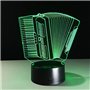 HPBN8 Ltd Illusion 3D Accordéon LED Lampes Art Déco Lampe lumières LED Décoration Lumière Contrôle à distance 7/16 couleurs Chan
