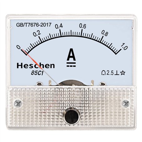 Heschen 85C1-1A rectangle Panneau monté courant Mètre testeur Ampèremètre DC 0-1A Classe 2