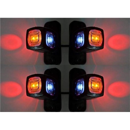 VNVIS 4x feux de position latéraux orange blanc rouge 12V 24V LED lampe la camion caravane camping camion remorque