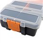 Boîte de rangement pour outils en plastique, boîte pour organisateur portable imperméable et imperméable avec compartiment sépar