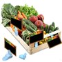Lot de 30 etiquettes de prix porte prix tableau de prix marqueur PLASTIFIÉS pour la fruits et legumes con impresión SIMILAR a pi