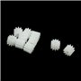 sourcing map 10 Pcs Blanc Plastique 10 Dents Électrique Modèles Denté Roues Engrenages