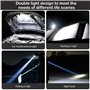 Lampe frontale LED rechargeable pour camping : 2 lampes frontales COB avec 5 modes d'éclairage, lampe frontale de pêche, course 