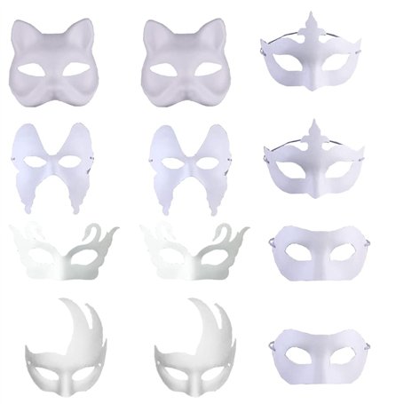 YYQQ 12 Pièces Décorer Masque Blanc