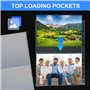 Pack de 50 Housses A4 pour Photos avec 200 Compartiments pour Classeurs 2/3/4 Anneaux, pochette plastique carte avec 2 Compartim