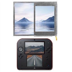2DS LCD Écran Remplacement 2 DS Écran 2DS 2 DS LCD Display avec Outils Réparation (Supérieur Écran