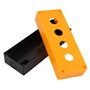 Boîte de Commutateur 22mm Cas Protecteur de Boîte de Bouton Poussoir de Quatre Trous Imperméable(Jaune)