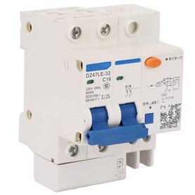 DZ47LE-32 2P + 2 C16 230V 16A 6KA Disjoncteur miniature Protection résiduelle 30MA Courant résiduel du disjoncteur