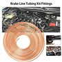 AXILYZE Tuyau de frein en acier avec revêtement en cuivre de 10 m de 1,9 m - Kit de conduites de frein de rechange automobile av