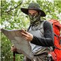 SEFIRST 2 Pièces Chapeau Randonnée Homme, Chapeau de Soleil à Large Bord, Camo Chapeau Homme Femme Visage Écharpe Camouflage Mil