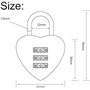 Lot de 2 cadenas à combinaison rose en forme de cœur pour filles et femmes, mini cadenas à code réinitialisable à 3 chiffres pou