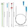 Drain Outil de Nettoyage de Serpent Deboucheur Canalisation Kit Flexible Cheveux Drain pour Cuisine Baignoire Évier 6 Paquet