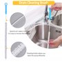 Drain Outil de Nettoyage de Serpent Deboucheur Canalisation Kit Flexible Cheveux Drain pour Cuisine Baignoire Évier 6 Paquet
