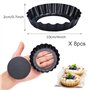 10 cm Revêtement Antiadhésif Ronde Moule à Quiche Plat a Tarte en Ac