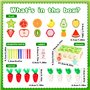 Wisplye Jouets Montessori Éveil Bebe Enfant 1 2 3 4 Ans, 7 en 1 Jeux de Ferm en Bois Récolte de Carottes, Peche Magnetique, Tri