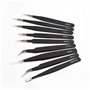 YUEMING 10 Pièces Brucelles,Anti-statique Pincettes,Pinces Acier Inoxydable,Pince à Epiler ESD de Précision Entretien Outils Kit