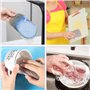JJiaoLinin Lot de 4 Eponge Reutilisable Lavable de Cuisine，Éponge Microfibre，Anti Rayure et Multi-Surfaces，pour Nettoyer la Vais