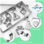 Comzantor 30 Pièces Emporte Piece Patisserie, 10 Formes Set Emporte-Pièces en Acier Inoxydable, Cookie Cutters avec Boîte de Ran