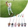 Asotagi Lot de 6 anneaux en plastique anti-perte pour tee de golf avec sangle