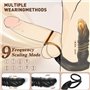 Contrôle APP Hommes Massage de la prostate Hommes Massage de la prostate avec double anneau de queue en silicone Plug anal Dild 