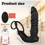 Contrôle APP Hommes Massage de la prostate Hommes Massage de la prostate avec double anneau de queue en silicone Plug anal Dild 