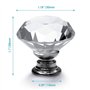 Gearmax® 30mm Poignées Boutons Transparent Diamant Cristal Verre Portes Meuble Tiroir Placard Décoration 10 pièces/Set(Transpare