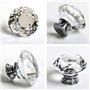 Gearmax® 30mm Poignées Boutons Transparent Diamant Cristal Verre Portes Meuble Tiroir Placard Décoration 10 pièces/Set(Transpare