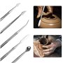TOVOT 10 Pièces Outils de sculpture en cire en acier inoxydable Outils de sculpture double face Outils de modelage de l'argile