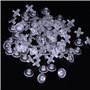 100 Pièces Boucles d'Oreilles en Caoutchouc Boucle d'Oreille Dos de Sécurité Clair