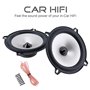 ePathChina® Lot de 2 Haut-parleurs coaxiaux 2 Voies 60 W pour Voiture HiFi Gamme complète Fréquence Sensibilité Puissance (12,7 