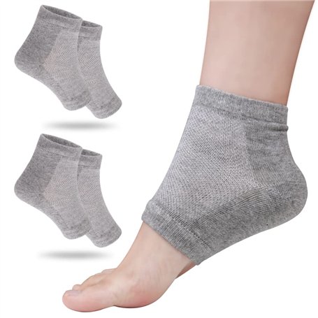 Hilph®2 Paires Chaussettes à Talons en Gel Hydratant Ventilées