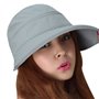 QCHOMEE Femme Chapeau de Soleil Réglable Casquette Visière Pliable Large Bord Protection Solaire Respirant Cap été UPF 50+ Anti-