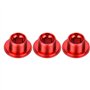 3pcs 18mm Alliage D'Aluminium Boulons de Manivelle de VéLo Capuchon à Visser pour PéDalier(Rouge)