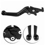 Keenso 1 Paire Levier de Frein à Disque Universel en Alliage d'Aluminium Levier d'Embrayage et de Frein de Moto Poignée de Levie