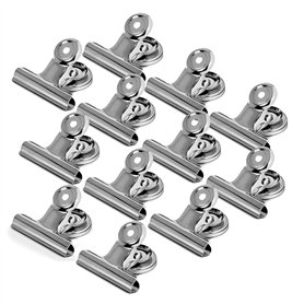 MATANA 12 Pinces Aimant Frigo, Clips Bulldog Magnétiques, Aimants Puissant - Super Fort & Solide - Tableau Blanc & Tableau Magné MATANA 12 Pinces Aimant Frigo