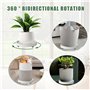 xiruiubao Porte Plante Roulettes, Support de Pot de Fleur à Roulettes Pivotant à 360°, Support Plante Roulette Rond ø 22cm, Capa