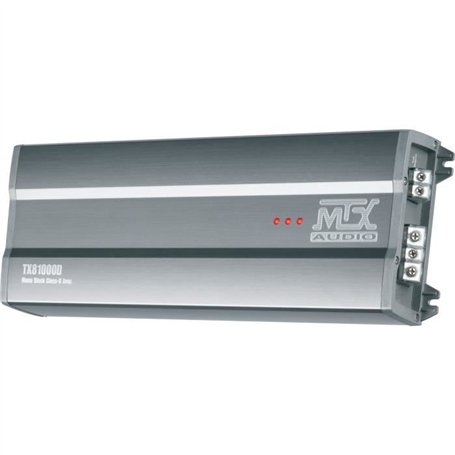MTX TX81000D Amplificateur voiture Classe-D 1x1000W RMS @2O Télécommande EBC Filtres variables