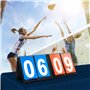 WSAMJIN Tableau de Bord Sportif, 2 Pièces Tableau de Scores Score Flip Tableau de Bord Portatif Sports Tableau Scoreboard à 4 Ch