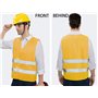 Hitopin Gilet de Sécurité Réfléchissant Haute Visibilité - 10 Pièces - Pour Conducteurs et Travailleurs Unisexe