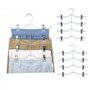 Cintres Pantalons - 3 Pièces Cintre Gain De Place - Cintre Pince - Ceintre Pantalon Metal avec Antidérapante Clips - pour Pantal