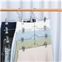 Cintres Pantalons - 3 Pièces Cintre Gain De Place - Cintre Pince - Ceintre Pantalon Metal avec Antidérapante Clips - pour Pantal