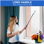 50 Pièces Plumeau Poussiere Recharge Kit - Plumeau Télescopique, Fibre Électrostatique, avec 1 Manche Pliable et 1 Manche Télesc